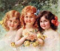 Émile Vernon_1872-1919_Trois fillettes aux roses.jpg